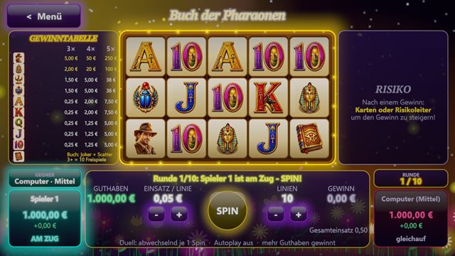 Buch der Pharaonen: ein goldener Spielautomat mit Ägypten-Symbolen