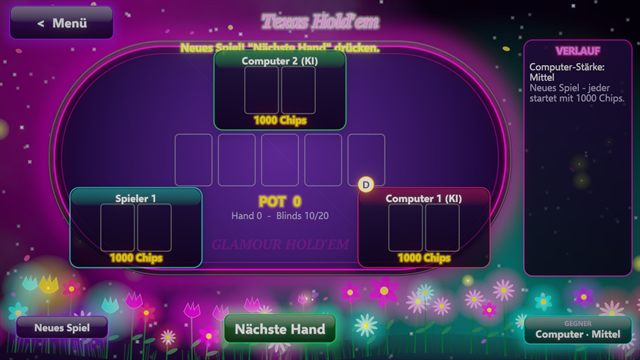 Poker: Spielkarten und bunte Chips